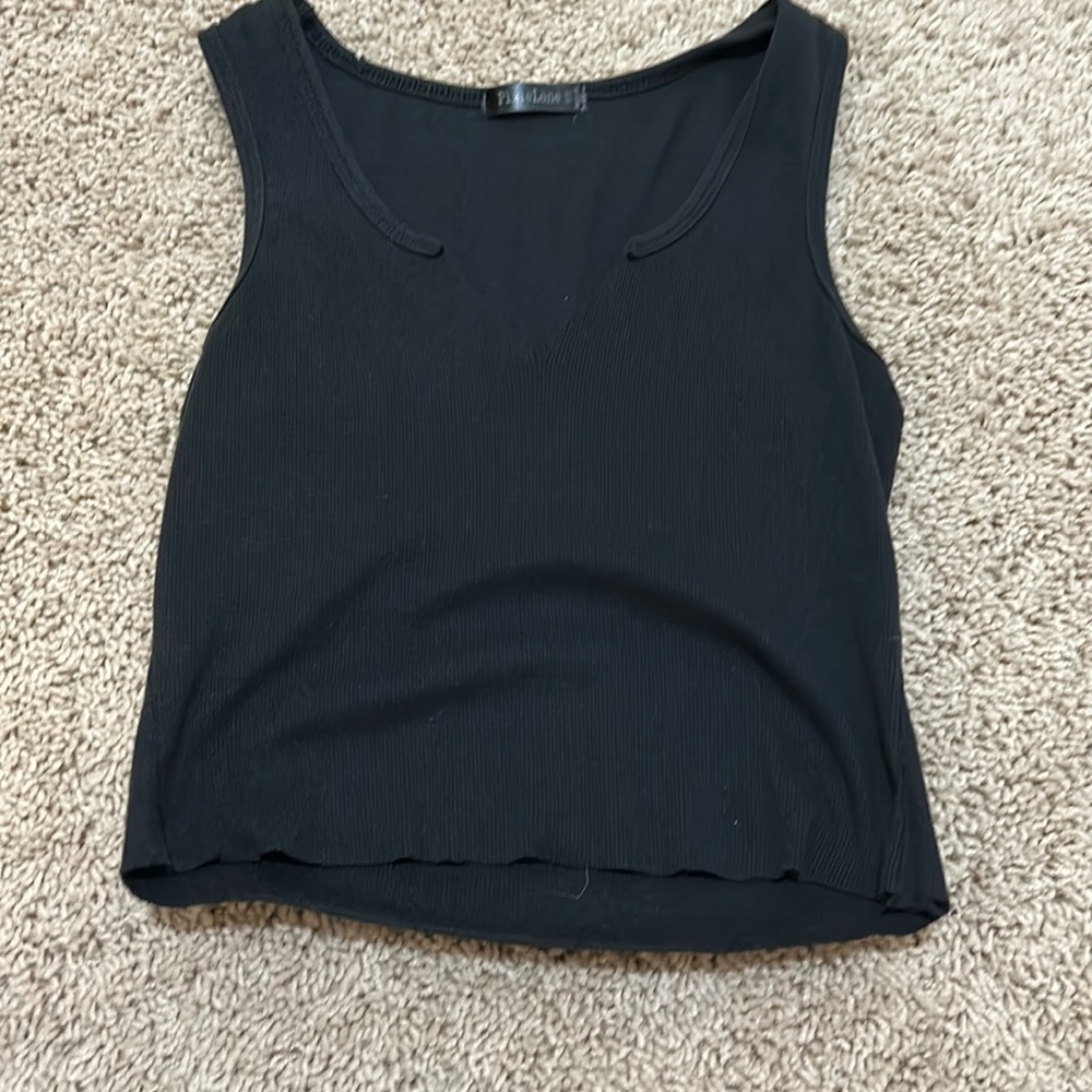 Black v neck tank top